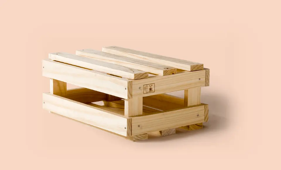 Embalaje Cajón de madera vista 1