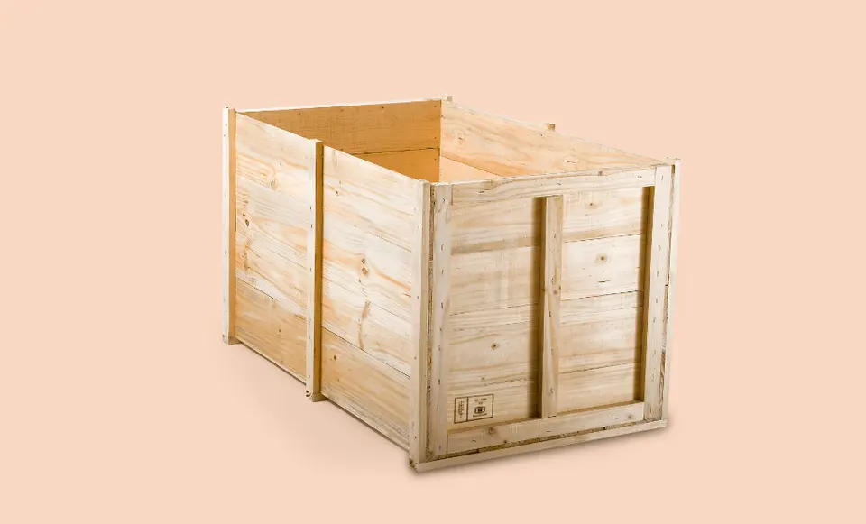 Embalaje Cajón de madera vista 2