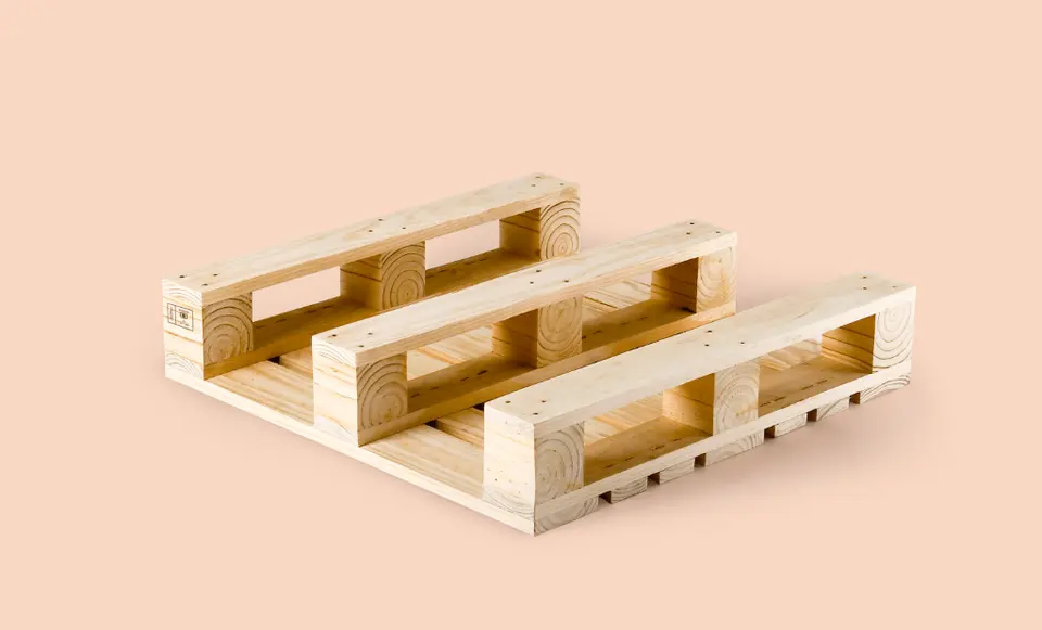 Pallet con Taco de madera vista 3