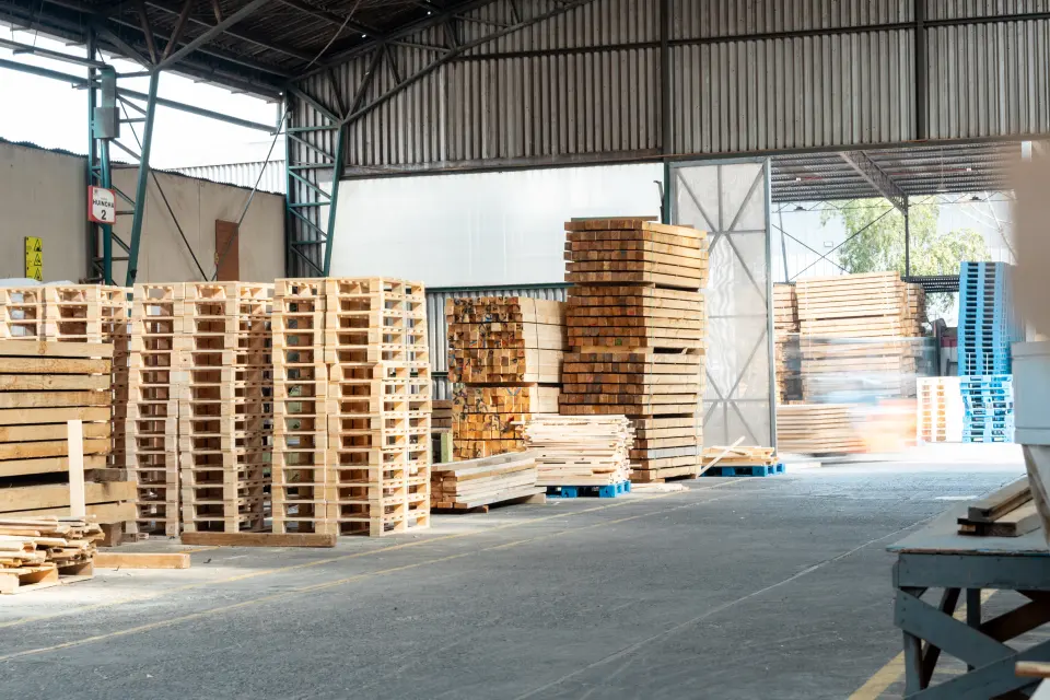 Pallets de madera Madesan fabricados en Santiago
